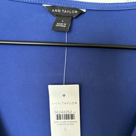 Ann Taylor Blouson Knit Wrap Top Large - Picture 4 of 5